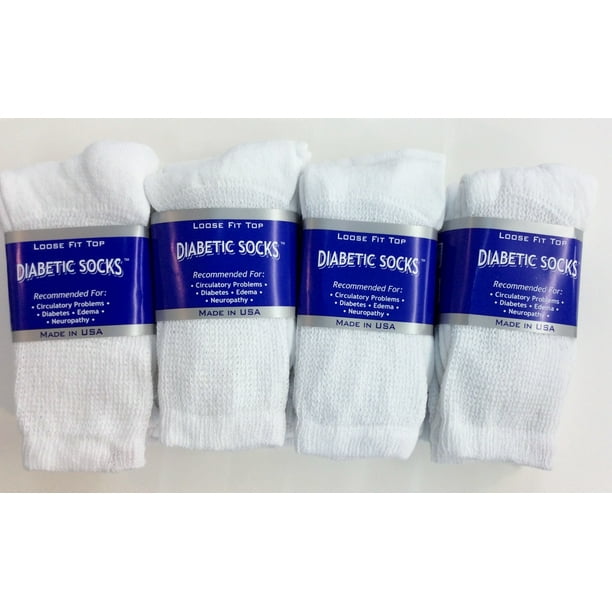 “FREE SHIPPING” Size 10-13 Creswell White Diabetic Crew Socks  12 Pairs
